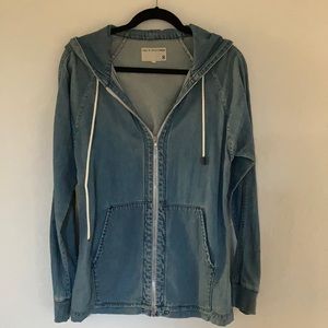 Rag & Bone Zip Up Denim Jacket